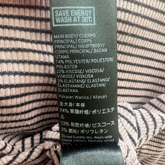 TOPSHOP Fitted Long Sleeve Choker Cut Out V Neck Crop Top - Picture 4 of 4